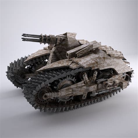 futuristic tank 3d model