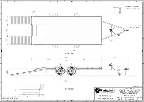 Beavertail Car Trailer Plans | Build your own car trailer – FabPlans