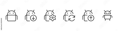 Android vector icon. OS logo set : Android Modile desktop logos ...