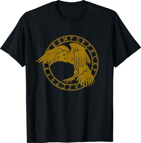 Norse Rune Font Raven Crow Mythology Tee - Walmart.com