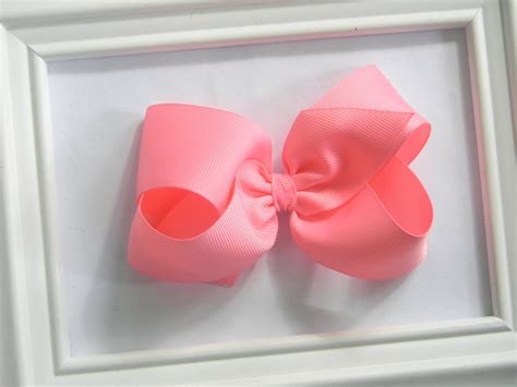 Pink Boutique Hair Bow Pink Hair Bow Large Boutique Bow - Etsy