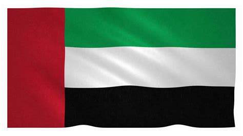 Flag Of United Arab Emirates Waving On White Stock Motion Graphics SBV-315373653 - Storyblocks