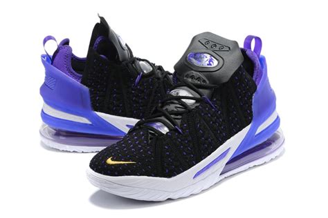 Nike LeBron 18 “Lakers” Black White Purple - FavSole.com