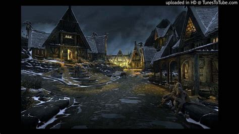 Skyrim Soundtrack - The Streets of Whiterun 450% Slower - YouTube