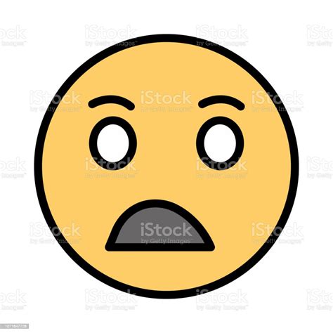 Frowning Emoji Face Stock Illustration - Download Image Now - Cartoon, Cheerful, Computer ...