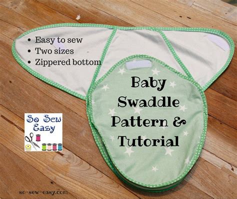 Free Baby Swaddle Pattern Easy Tutorial | So Sew Easy | Baby swaddle pattern, Baby swaddle wrap ...