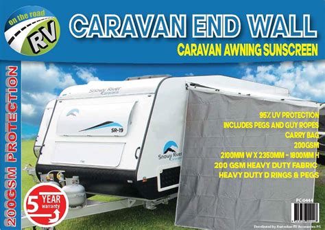 ON THE ROAD Caravan Awning End Wall Privacy Screen Sun Shade CAMPER ...