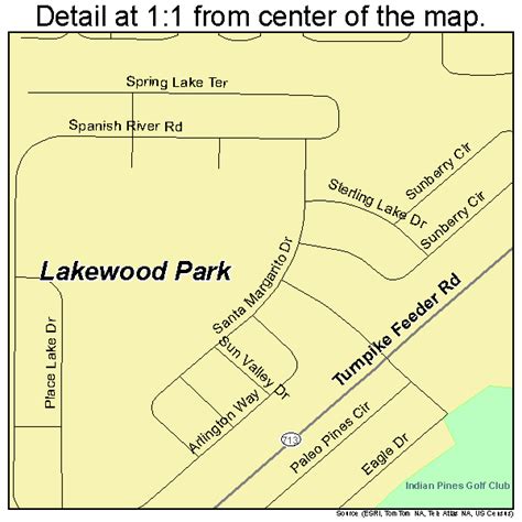 Lakewood Park Florida Street Map 1239062