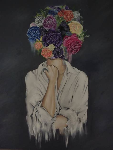 Flower Head Painting by Michelle Mc Goldrick | Saatchi Art