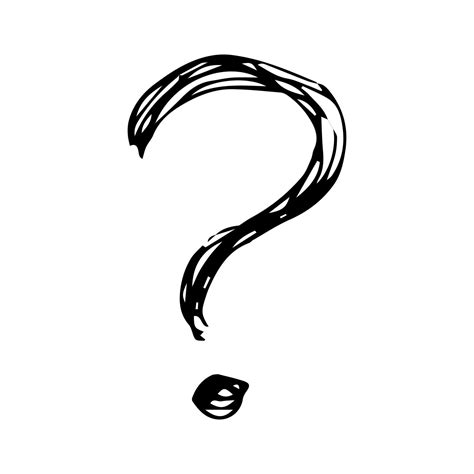 Hand drawn question mark symbol. Black sketch question mark symbol on white background. 17396533 ...