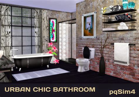 Urban Chic Bathroom. Sims 4 Custom Content.