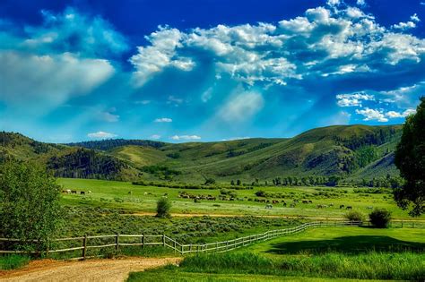 1920x1200px | free download | HD wallpaper: wyoming, ranch, farm, america, landscape, scenic ...