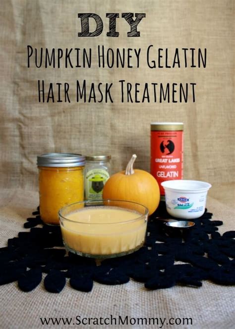 DIY Pumpkin Honey Gelatin Hair Mask Treatment - Scratch Mommy