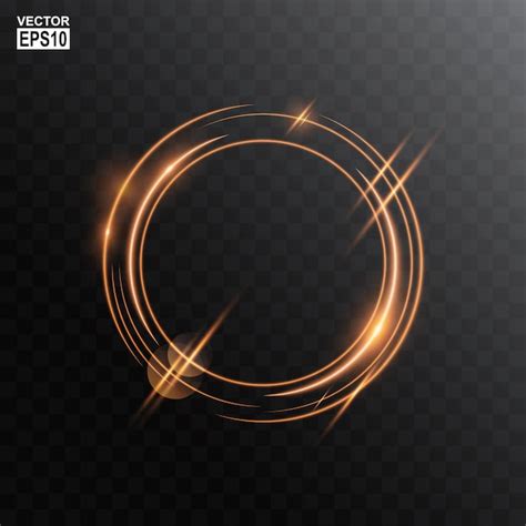 Premium Vector | Abstract gold circle light frame background