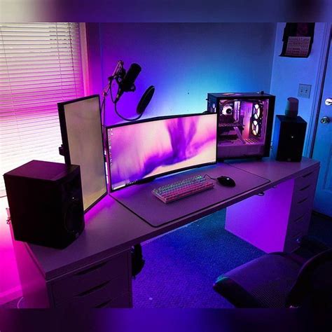 #gamesetup in 2020 | Gaming room setup, Video game rooms, Computer desk ...