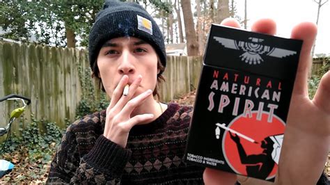 Smoking an American Spirit Black Cigarette - Review - YouTube