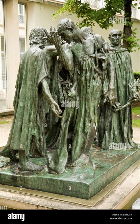 Rodin s sculpture The Burghers of Calais in the gardens of Musee Rodin ...