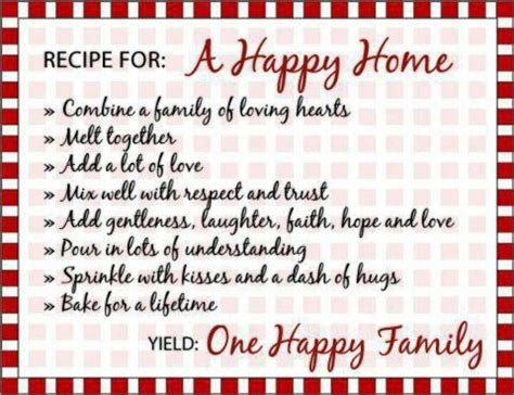 Recipe for a happy home ღ | Citações sobre ser feliz, Relações, Dicas