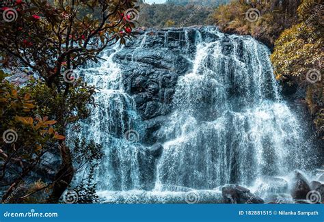 Baker`s Waterfalls of Horton Plains National Park Stock Image - Image ...