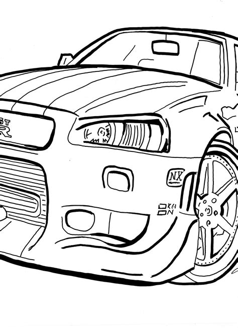Fast Furious Skyline Coloring Page Pages Sketch Coloring Page | Porn Sex Picture