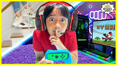 Ryan Build a Hidden Secret Gaming Room in the House! - YouTube