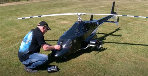 Flying A Huge 1:3.5 Scale Airwolf R/C Helicopter - borninspace