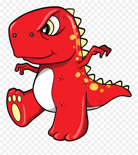 Red Dinosaur Cartoon Clipart (#5589124) - PinClipart