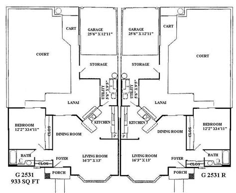 Sun City West Floorplans-Duplex and Garden Apartment