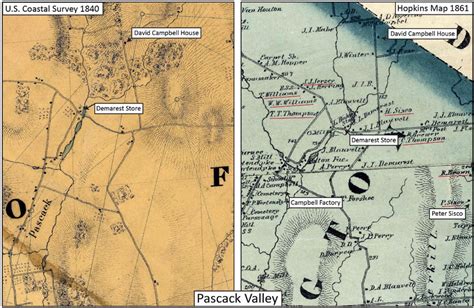 Pascack Valley in the nineteenth century. Surnames underlined in red on ...