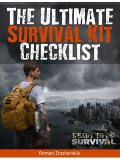 The Ultimate Survival Kit Checklist - Ready To Go Survival / the ...