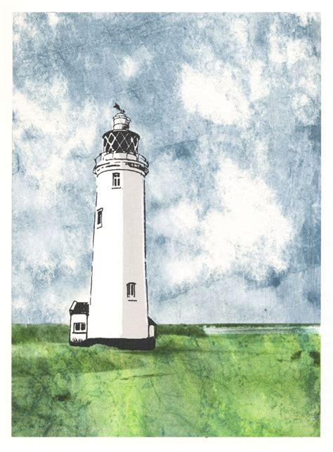 Hurst Lighthouse Screenprint by Kate Watkins | Artfinder