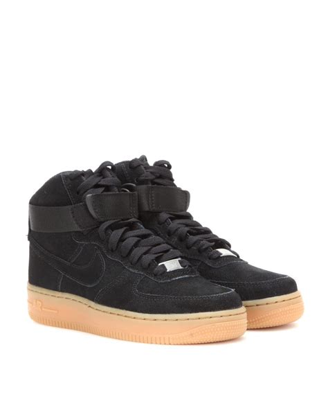 Nike Air Force 1 Suede High-top Sneakers in Black | Lyst