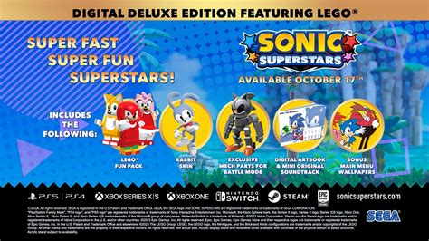 Sonic Superstars reveals Digital Deluxe Edition, Rabbit Skin and more