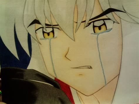 Inuyasha crying for Kikyo from Inuyasha - The Final Act | Anime drawings, Drawings, Inuyasha