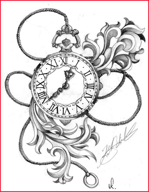 Old Pocket Watch Drawing at PaintingValley.com | Explore collection of ...