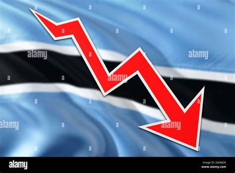 Botswana economy graph is indicating negative growth, red arrow going ...