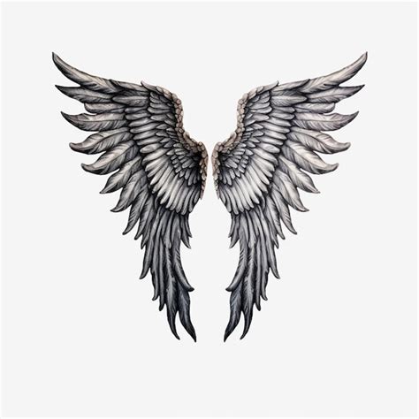 Premium AI Image | A drawing of the wings of a black angel.