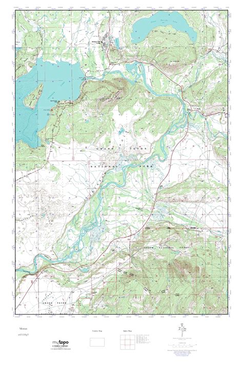 MyTopo Moran, Wyoming USGS Quad Topo Map