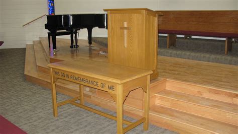 Hand Crafted A Church Communion Table And Pulpit by Tom's Handcrafted Furniture | CustomMade.com