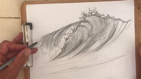 How To Draw Ocean Waves With Pencil