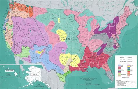 Map of Native American Nations in the USA (Illustration) - World ...