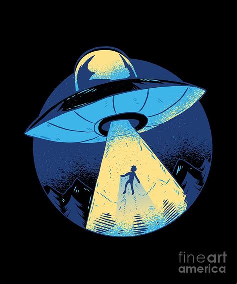 Alien Abduction UFO Fying Saucer Digital Art by Tigar Lily - Pixels