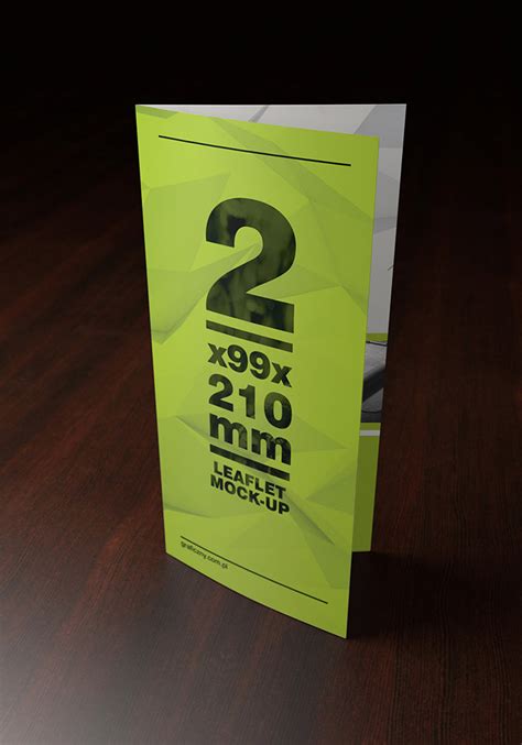 Folded DL leaflet Mockup - Free Download