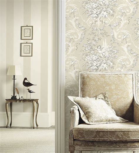 Fabric Toile Wallpaper CH22540 Norwall