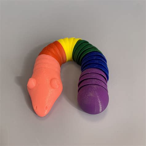 Rainbow Articulated Snake Articulated Animals Fidget Toys - Etsy