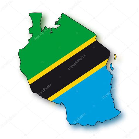 Map flag Tanzania Stock Vector Image by ©robodread #11530154