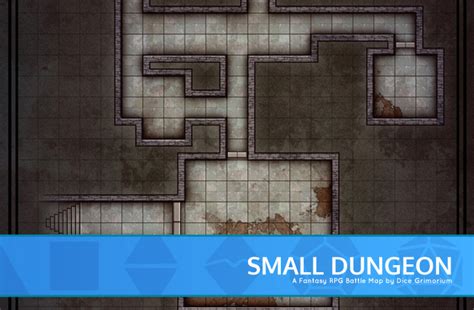 Small Dungeon - D&D Map for Roll20 And Tabletop - Dice Grimorium