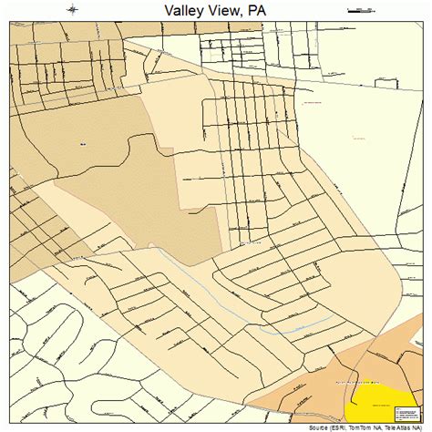 Valley View Pennsylvania Street Map 4279682