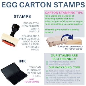 EGG HANDLING Instructions Stamp Egg Carton Stamp, Egg Safety Stamp ...