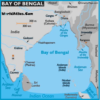 Map of Bay of Bengal- World Seas, Bay of Bengal Map Location - World Atlas